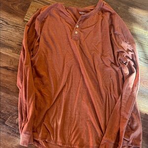 Goodfellow Burnt Orange Long Sleeve Henley